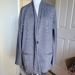 Banana Republic Gray And Balck Houndstooth Blazer